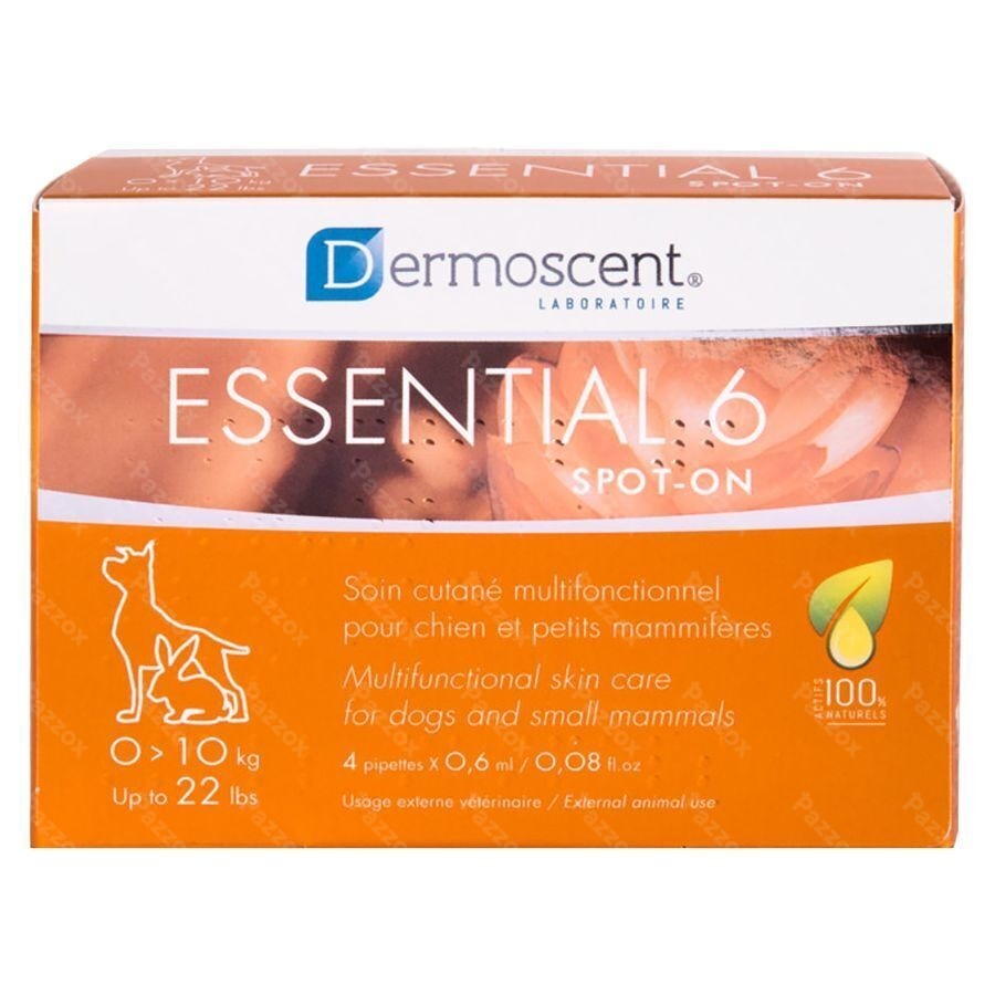 Essential 6 Spot-on Chien 1-10kg Pipet 4x0,6ml