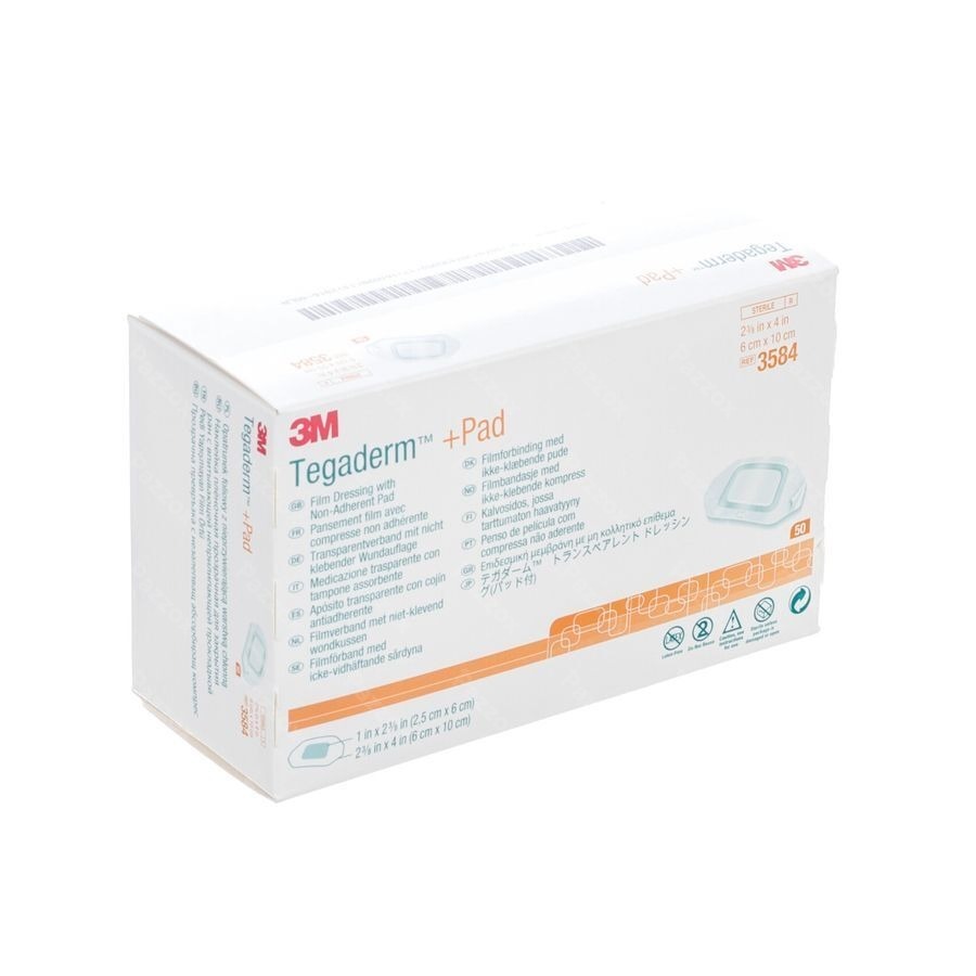 Tegaderm + Pad 3m Transp Steril 6cmx10cm 50 3584