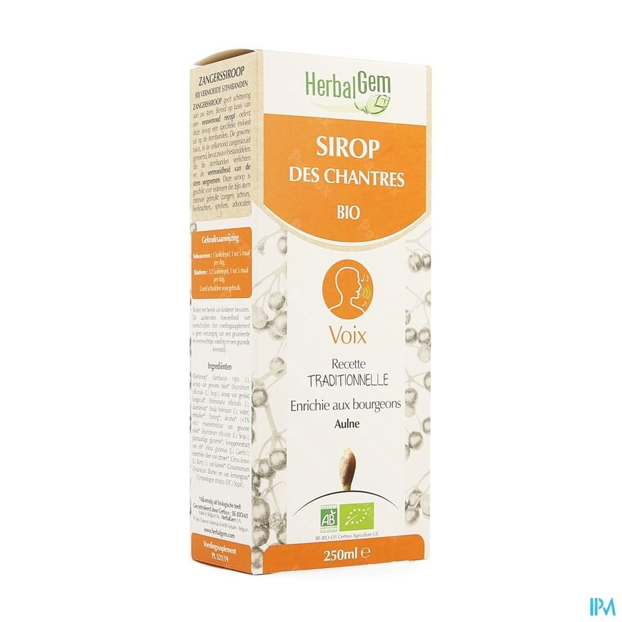 Herbalgem Sirop Des Chantres 250ml