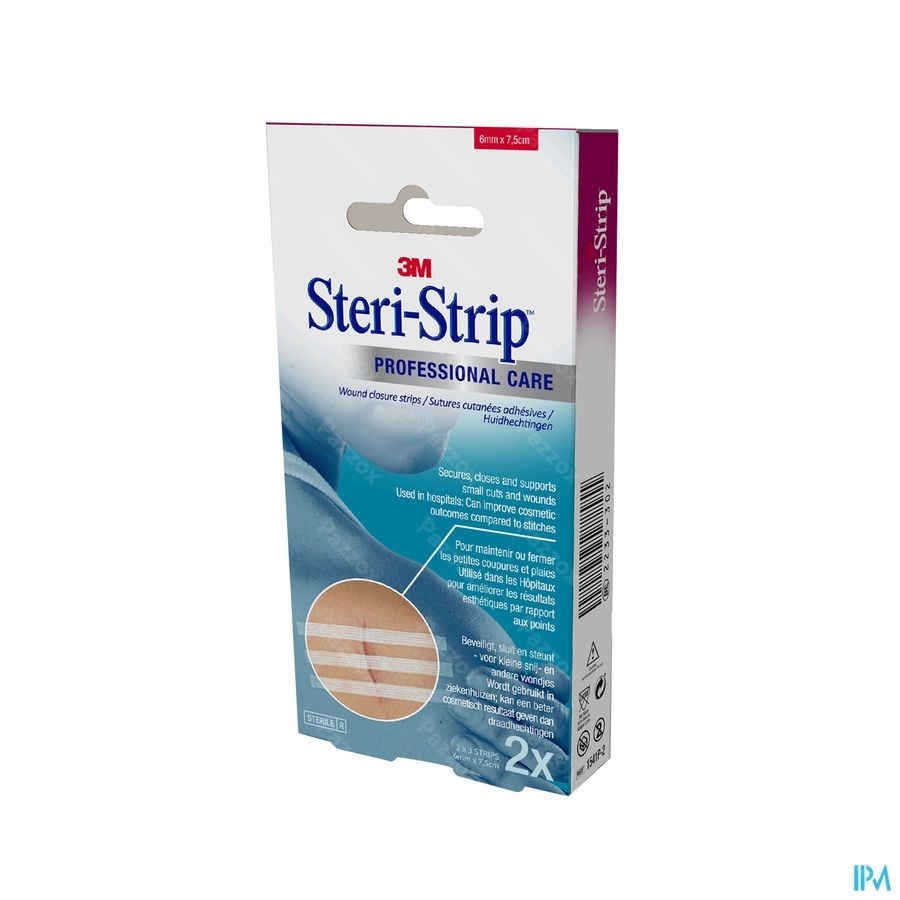 Steri-Strip Hechtstrip Steriel 6 x 75mm 2 x 3 stuks