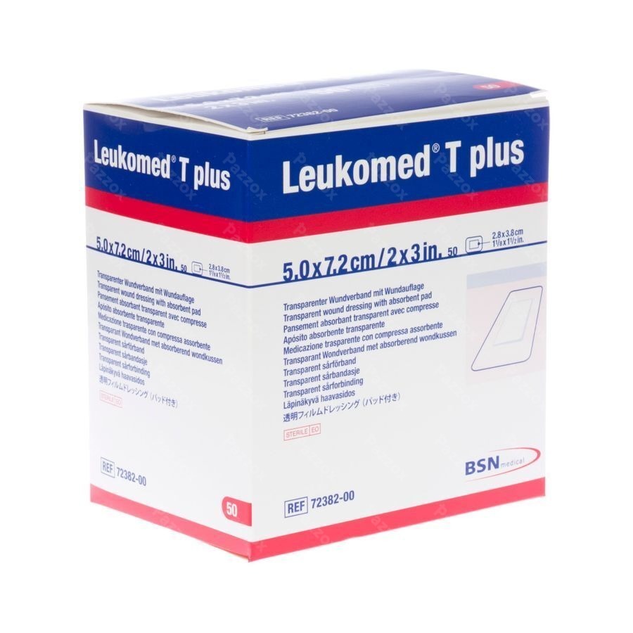 Leukomed T Plus Verb Ster 7,2cmx 5cm 50 7238200
