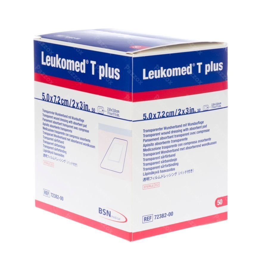 Leukomed T Plus Verb Ster 7,2cmx 5cm 50 7238200