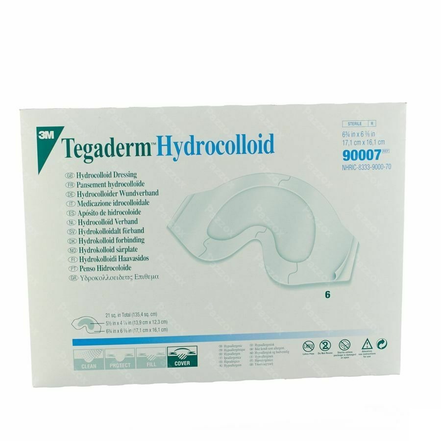 Tegaderm Hydrocol.sacral 16x17cm 6 90007