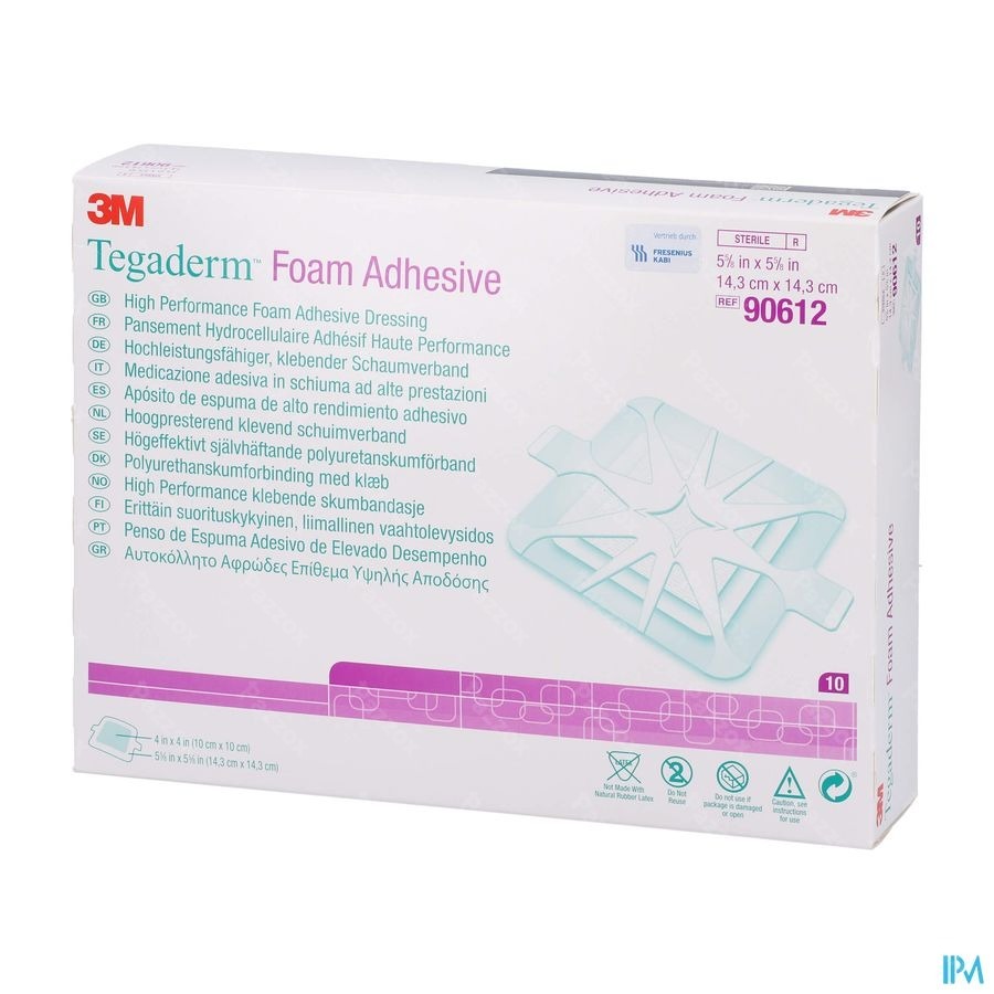 Tegaderm Foam Dressing Adh 14,30x14,30cm 10 90612