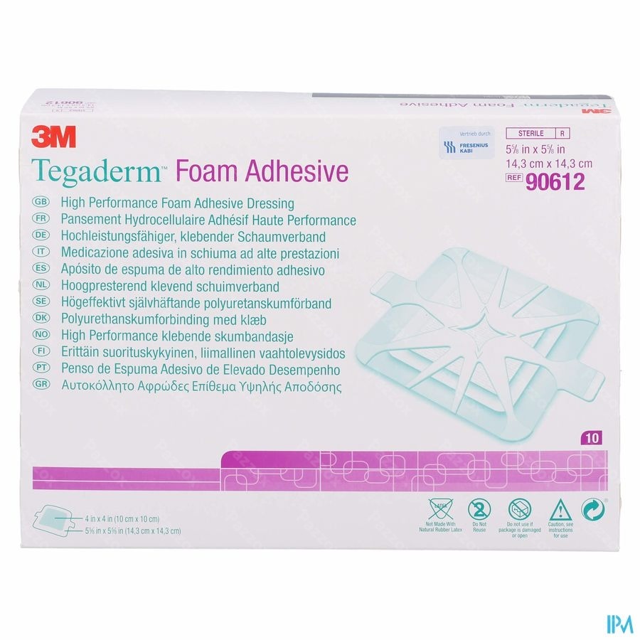 Tegaderm Foam Dressing Adh 14,30x14,30cm 10 90612
