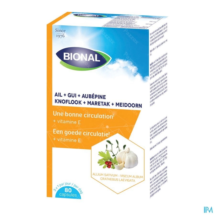 Bional Ail-gui-aubepine-vit E Caps 80