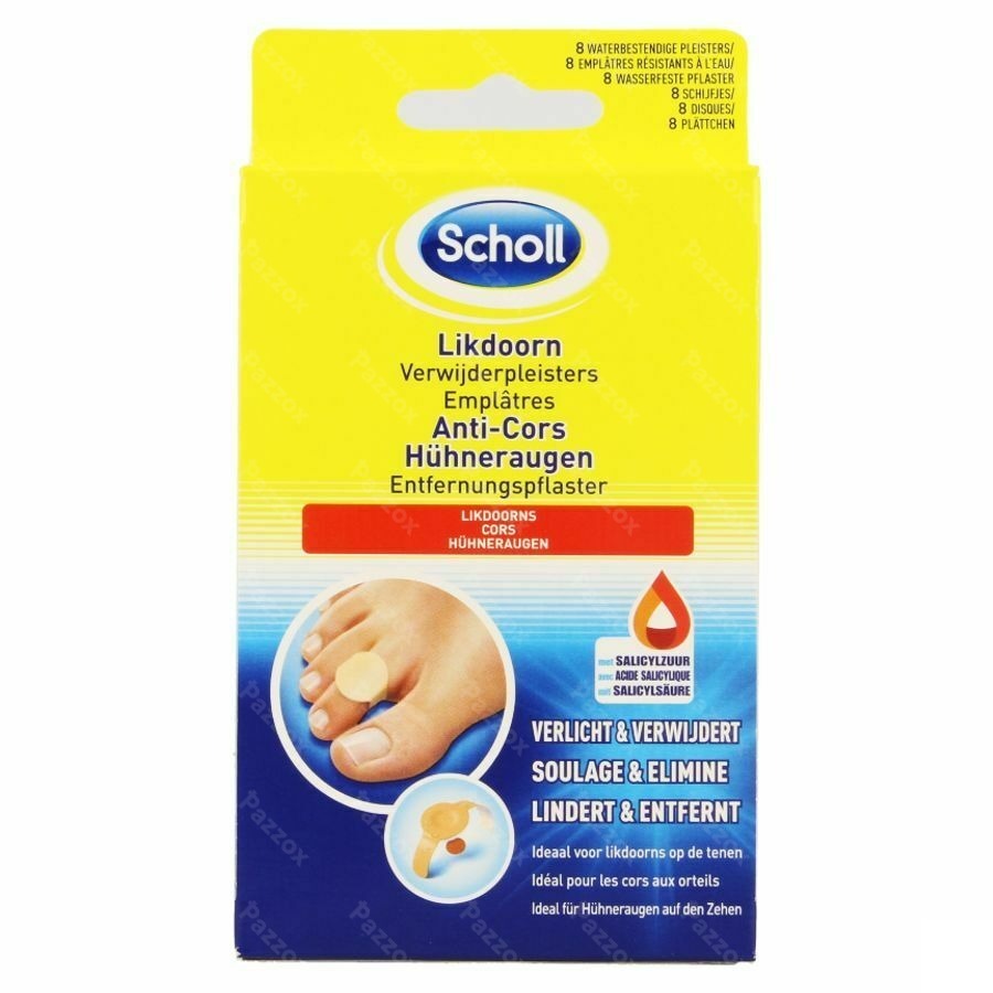 Scholl  Likdoorn Verwijderpleisters 8 Schijfjes 