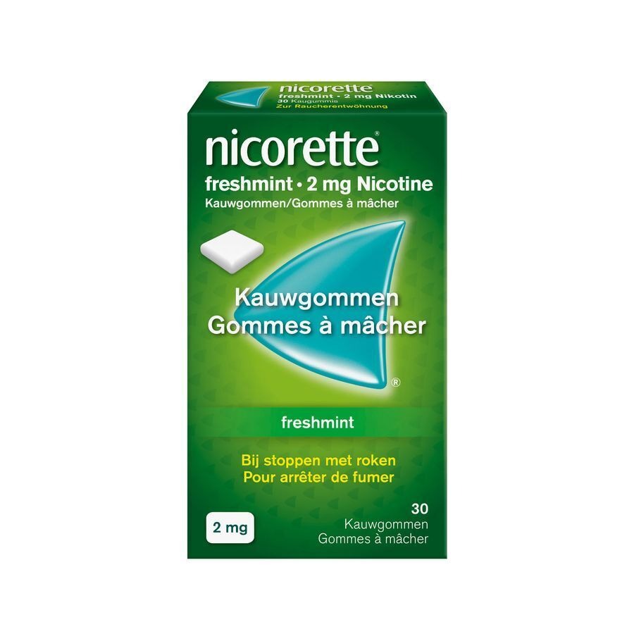 Nicorette Freshmint Kauwgom Suikervrij 30x2mg
