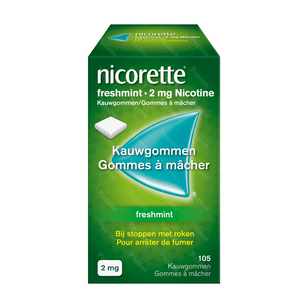 Nicorette Freshmint Gomme Mach S/sucre 105x2mg