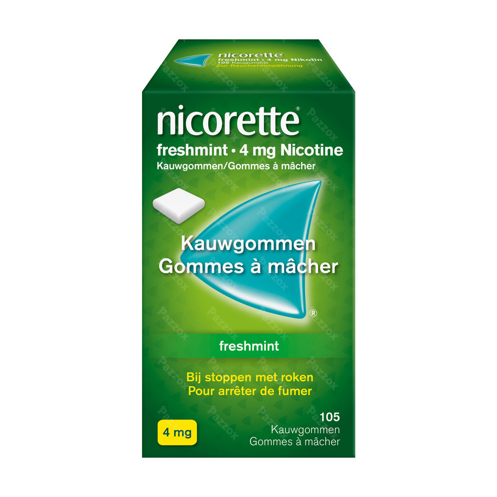 Nicorette Freshmint Gomme Mach S/sucre 105x4mg