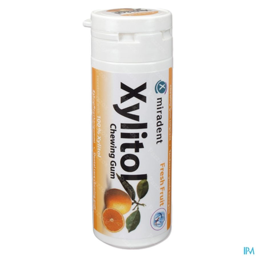 Miradent Chewing Gum Xylitol Fruits S/sucre 30