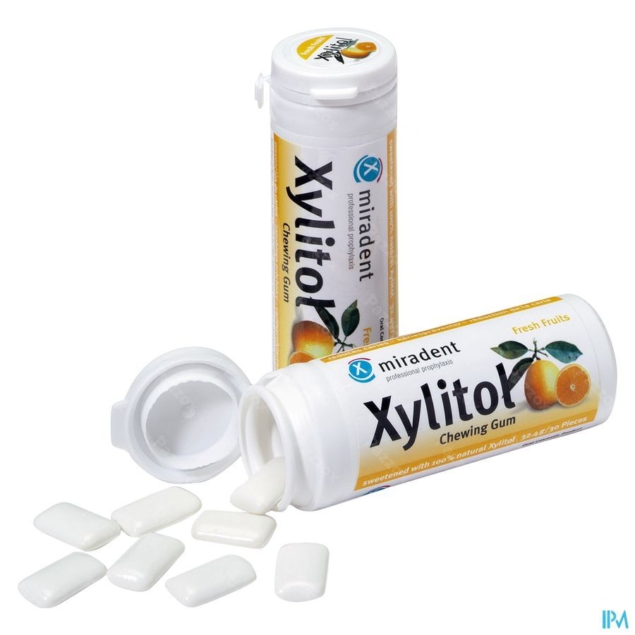 Miradent Chewing Gum Xylitol Fruits S/sucre 30