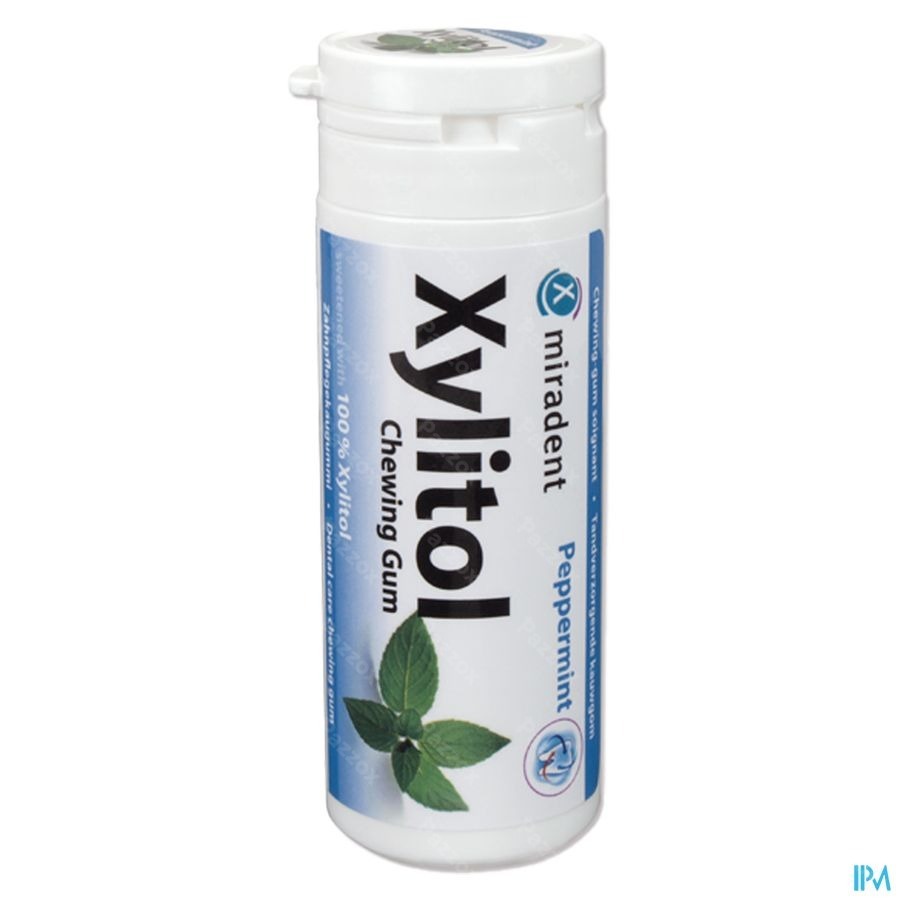 Miradent Chewing Gum Xylitol Menthe Poivr.s/sucr30