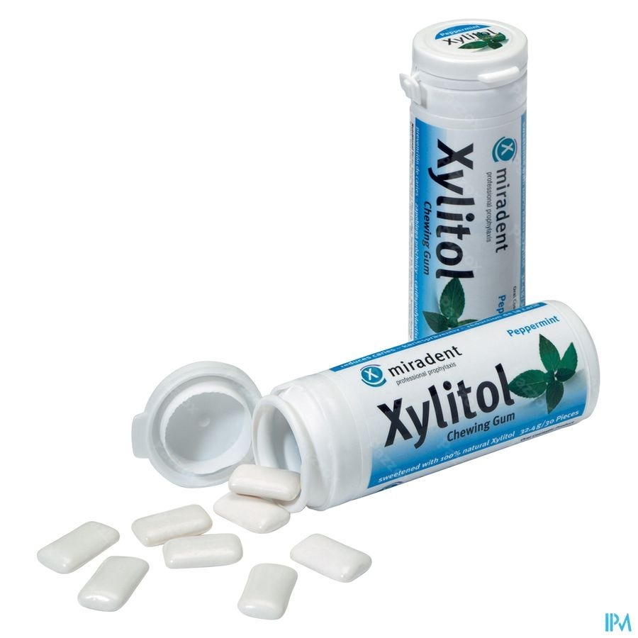 Miradent Chewing Gum Xylitol Menthe Poivr.s/sucr30