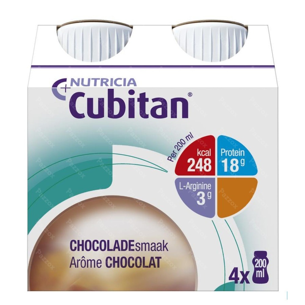 Cubitan Aroma Chocolat Flessen 4x200ml