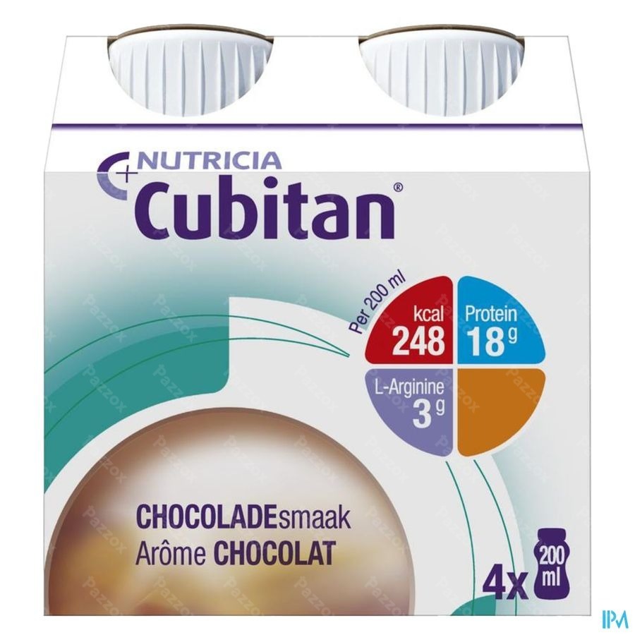 Cubitan Aroma Chocolat Flessen 4x200ml