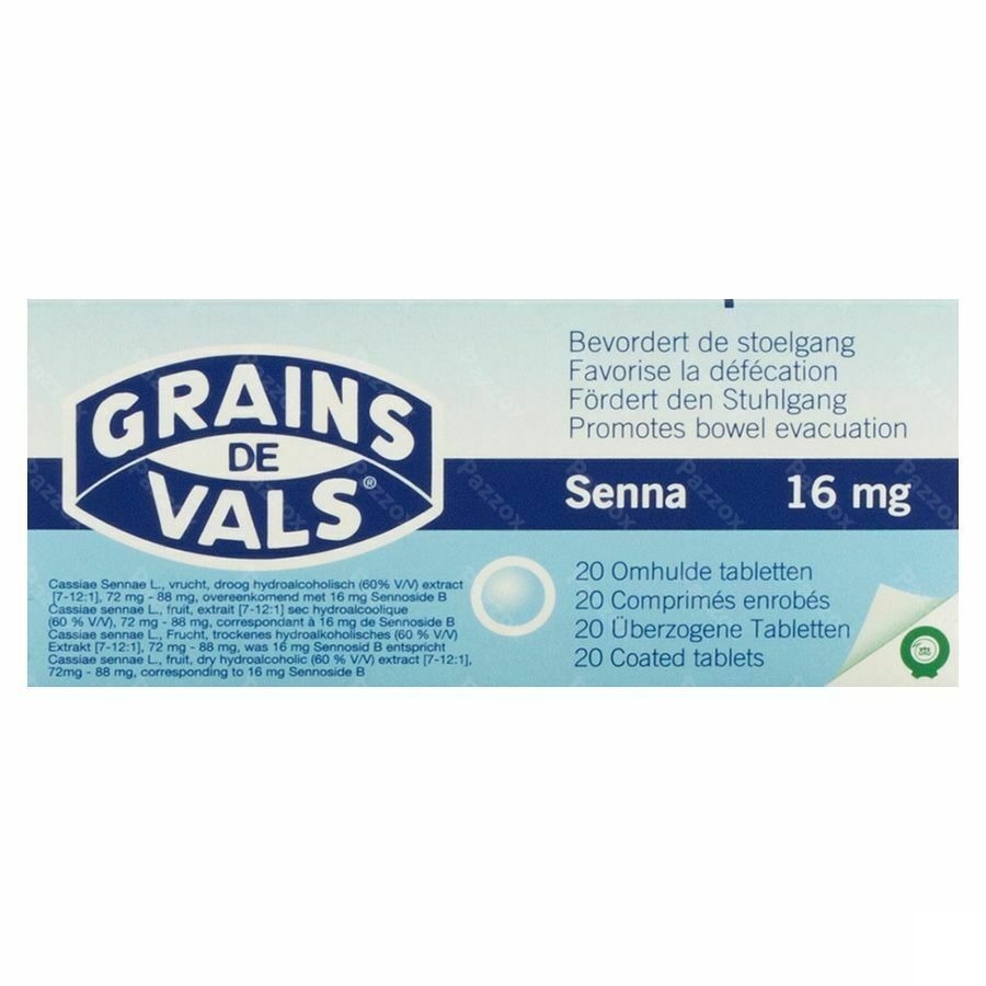 Grains De Vals Senna bij Constipatie 20 Tabletten