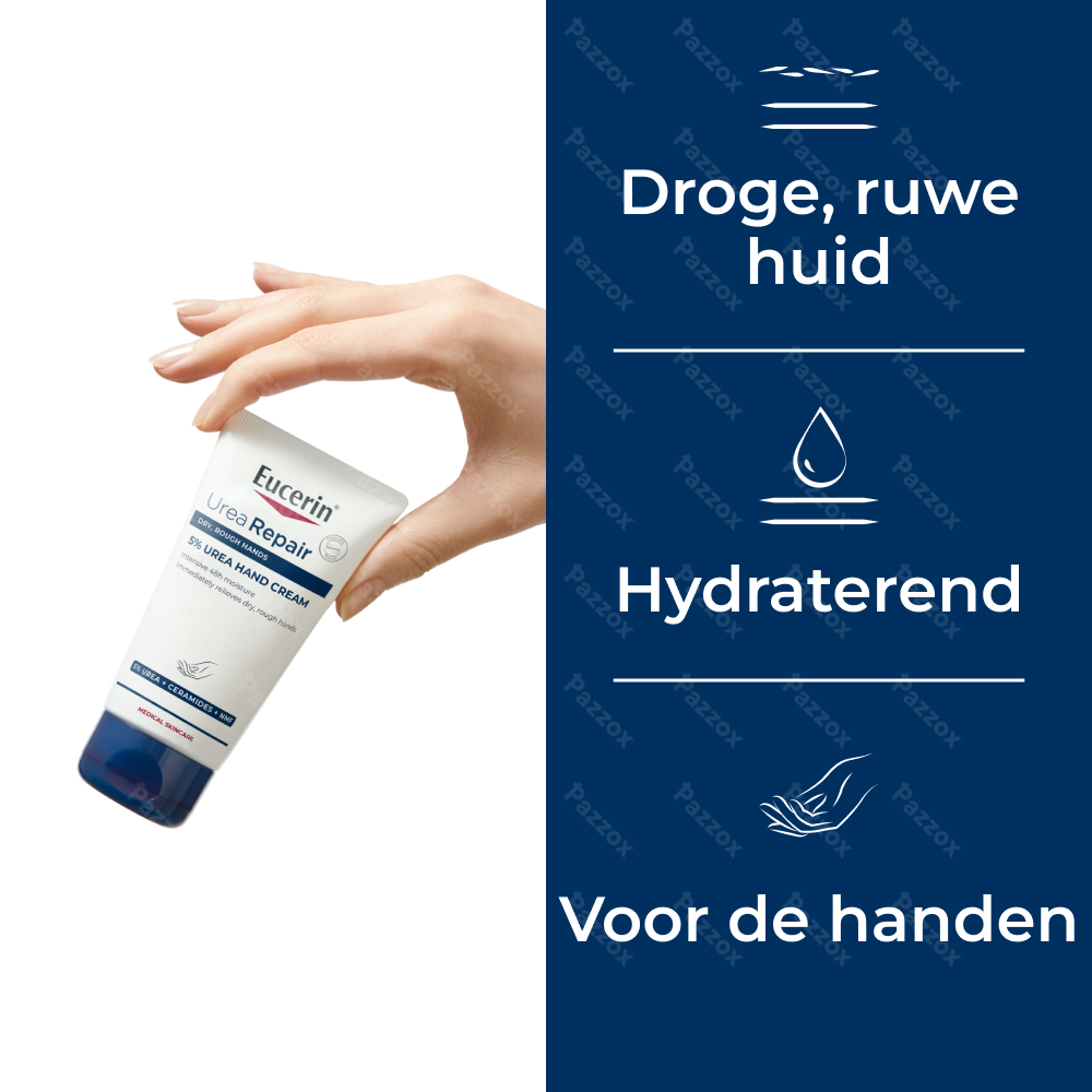 Eucerin UreaRepair 5% Urea Handcrème Droge en Ruwe Huid Tube 75ml