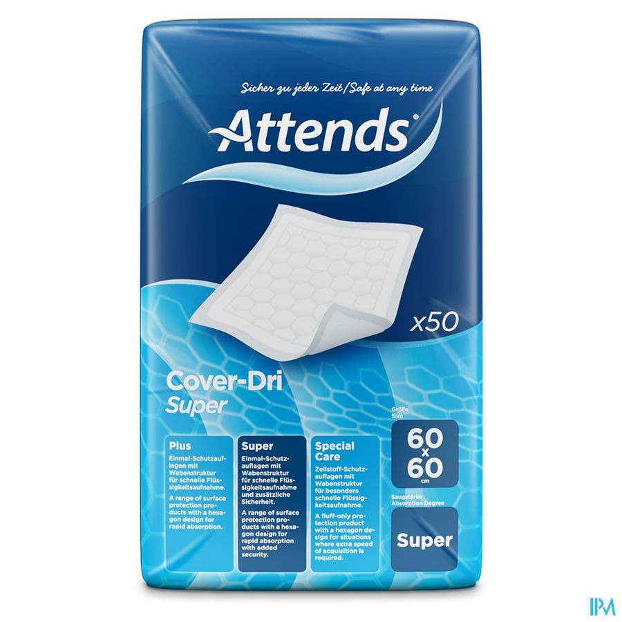 Attends Cover Dri Super Onderleg Nf 60x 60cm 1x50