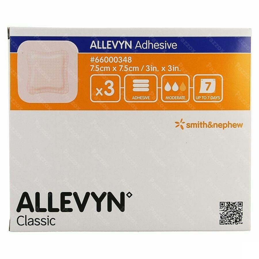 Allevyn Adh Pans Hydrocel. 7,5x 7,5cm 3 66000348