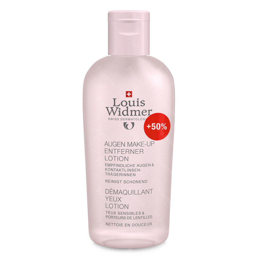 Louis Widmer Oogmake-up Reiniger Lotion Zonder Parfum 100ml + 50ml Gratis 