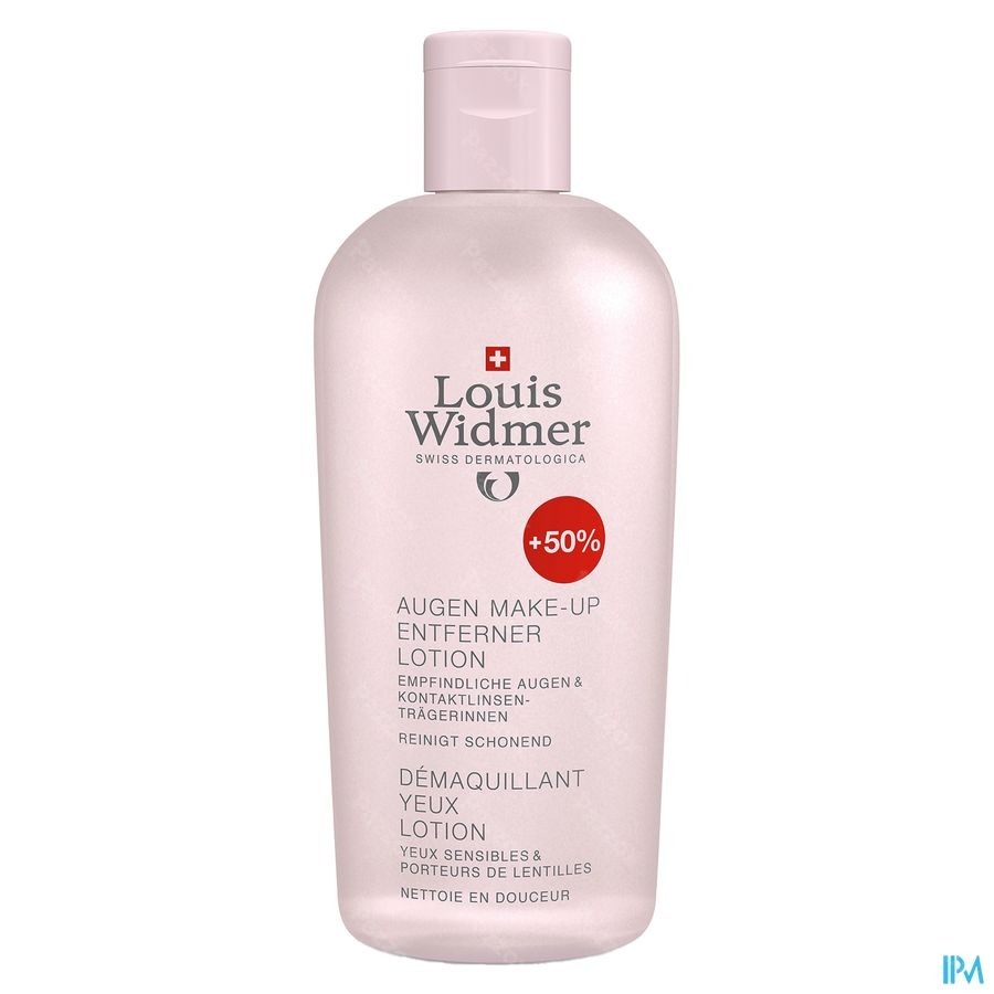 Louis Widmer Oogmake-up Reiniger Lotion Zonder Parfum 100ml + 50ml Gratis 