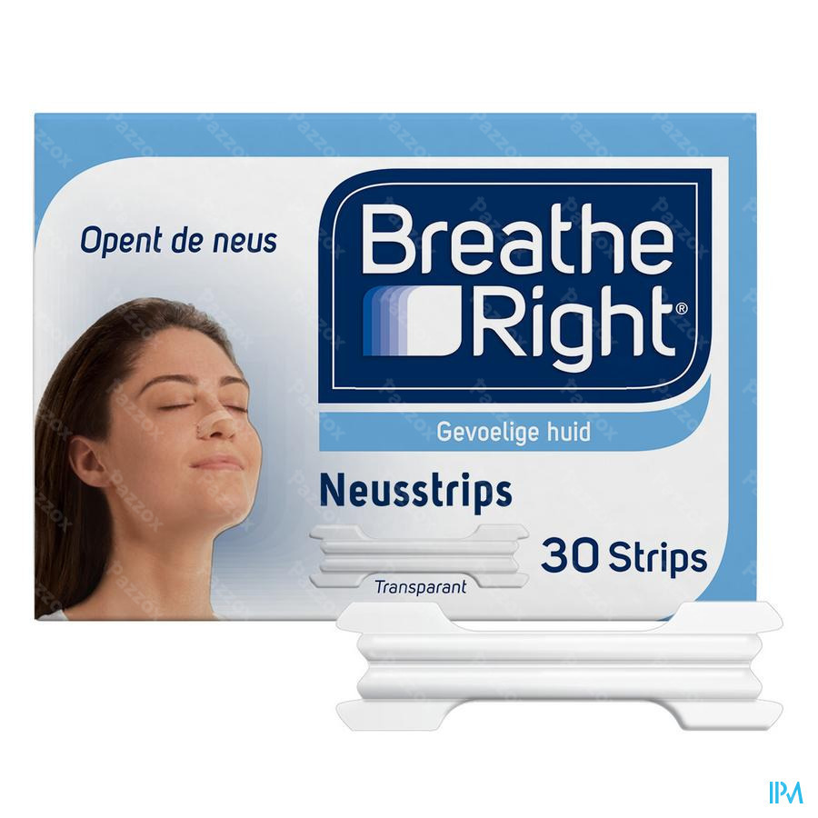 Breathe Right Transparant 30 Neusstrips