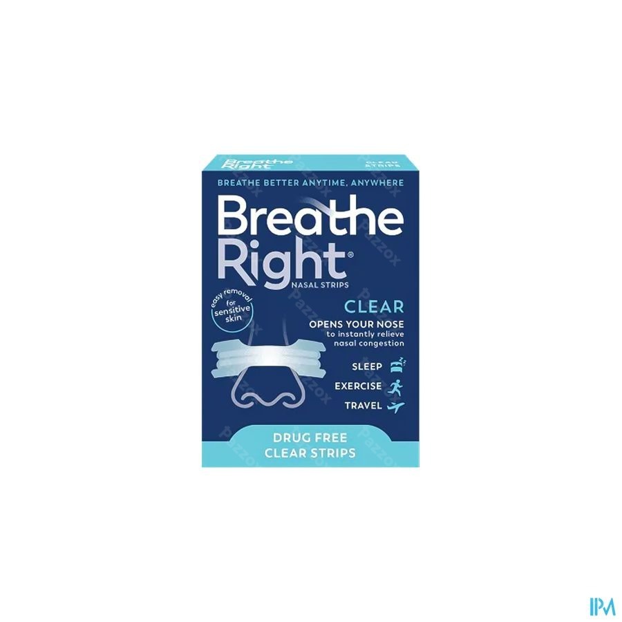 Breathe Right Transparant 30 Neusstrips