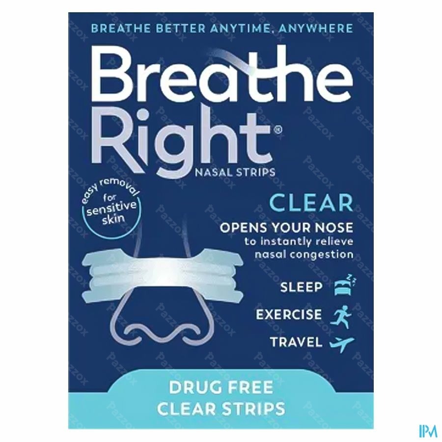 Breathe Right Transparant 30 Neusstrips