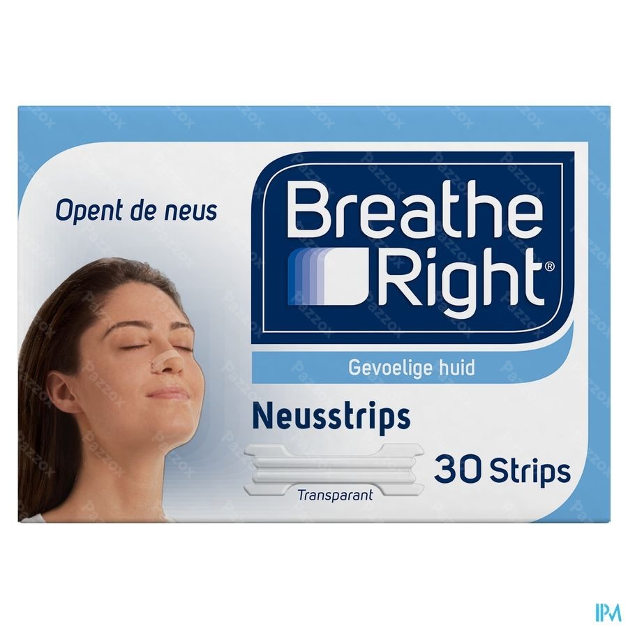 Breathe Right Transparant 30 Neusstrips