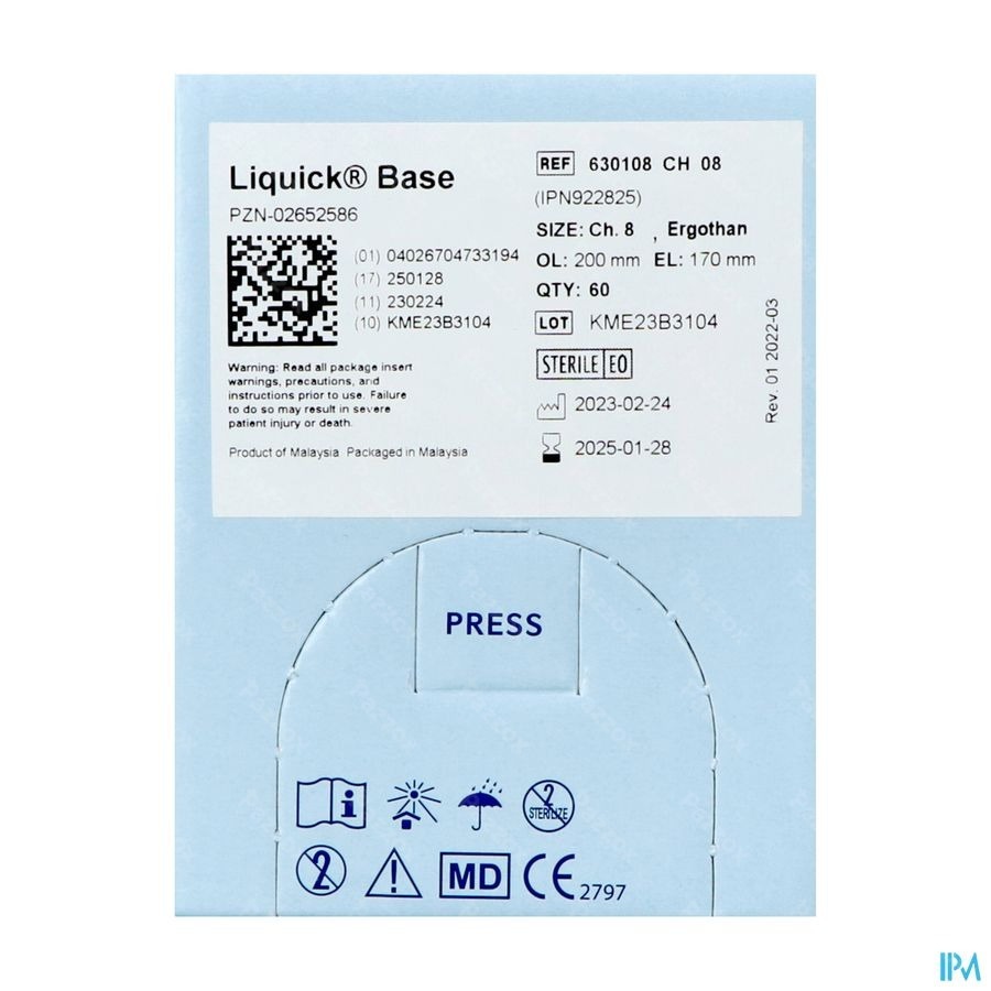 Liquick Base Ergoth.sonde Ves. Ch08 20cm 60 630108