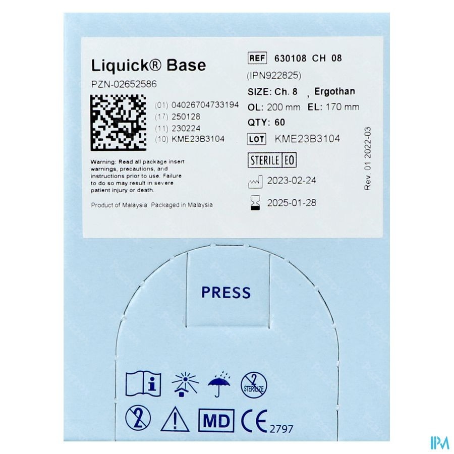 Liquick Base Ergoth.sonde Ves. Ch08 20cm 60 630108