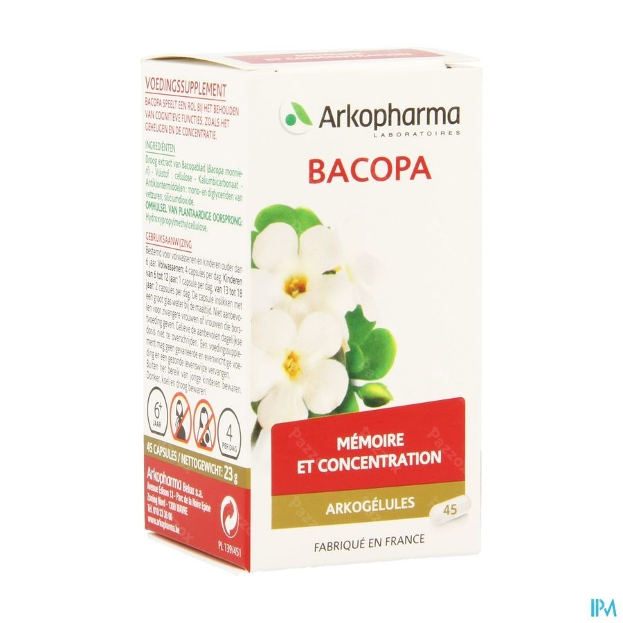 Arkogelules Bacopa Vegetal 45