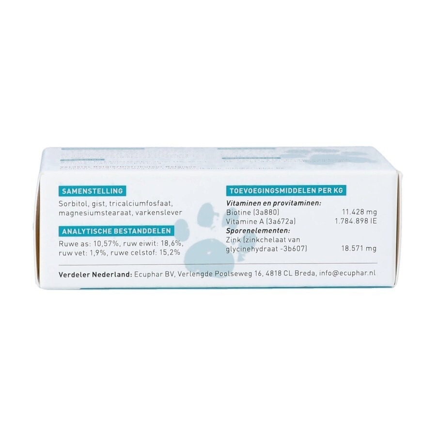 Dermazyme Zink Hond en Kat 50 Kauwtabletten