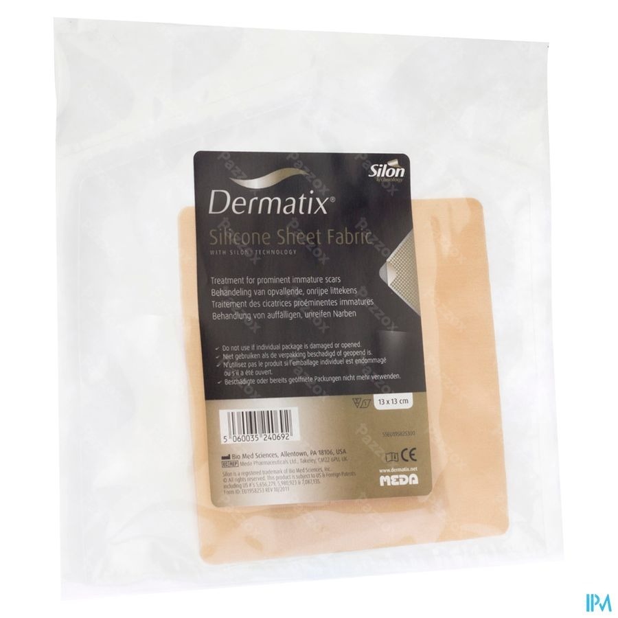 Dermatix Silicone Sheet Fabric Adh 13x13cm 1