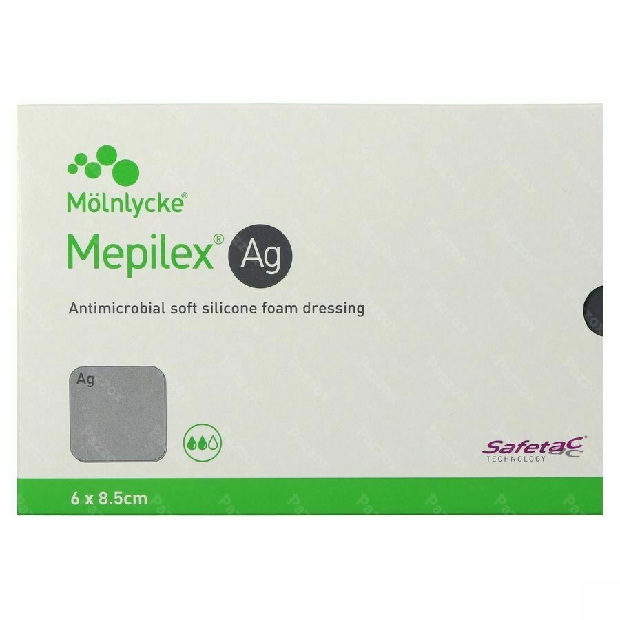 Mepilex Ag Verband Steriel 6,0x 8,5cm 5 287021