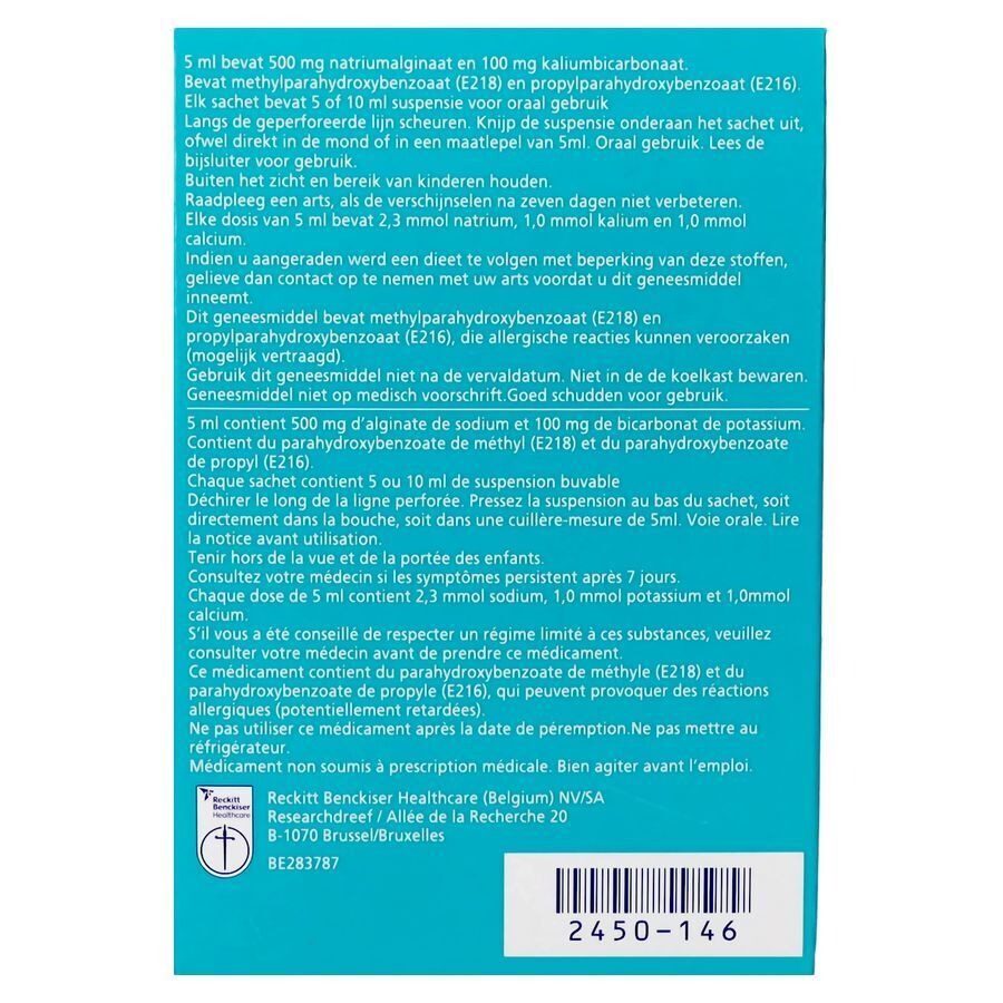 Gaviscon Advance Susp.orale Menthe Ud Sach 20x10ml