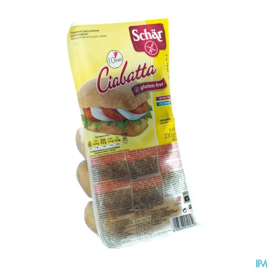 Schar Ciabatta Sans Gluten 200g 6593 Revogan