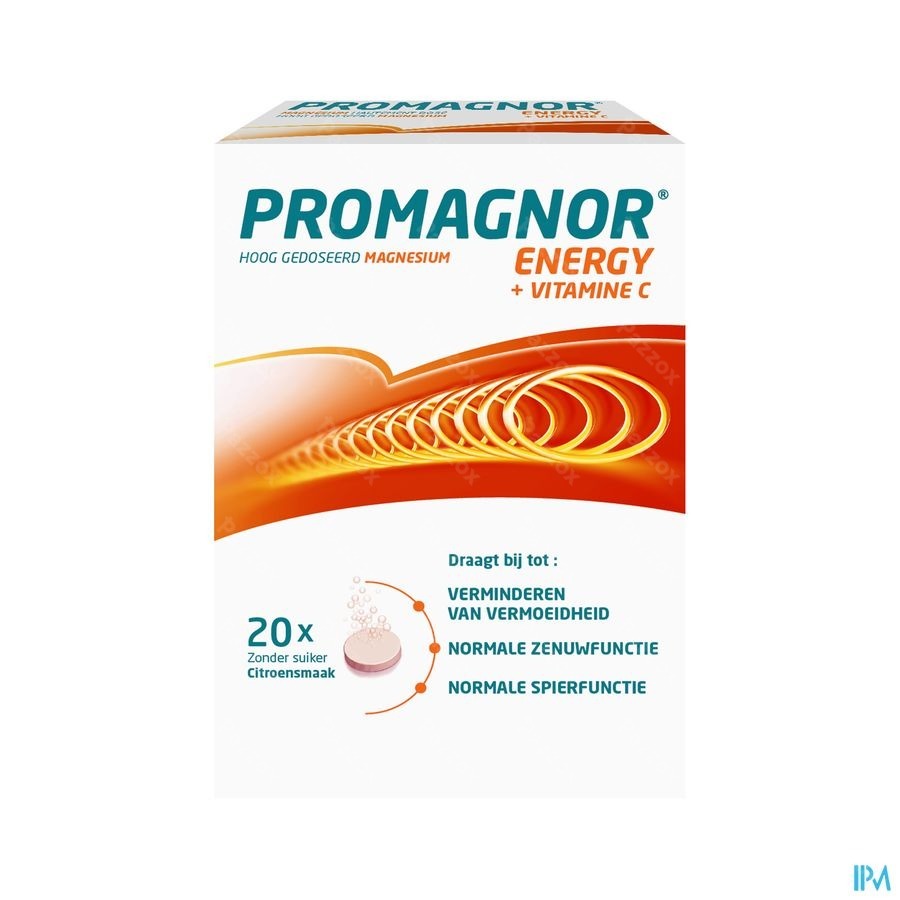 Promagnor Energy Magnesium + Vit C Bruistabletten 2x10