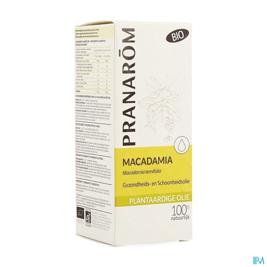 Pranarôm Huile Vegetale Macadamia Bio 50ml