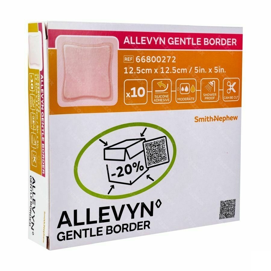 Allevyn Gentle Border Ster 12,5x12,5cm 10 66800272