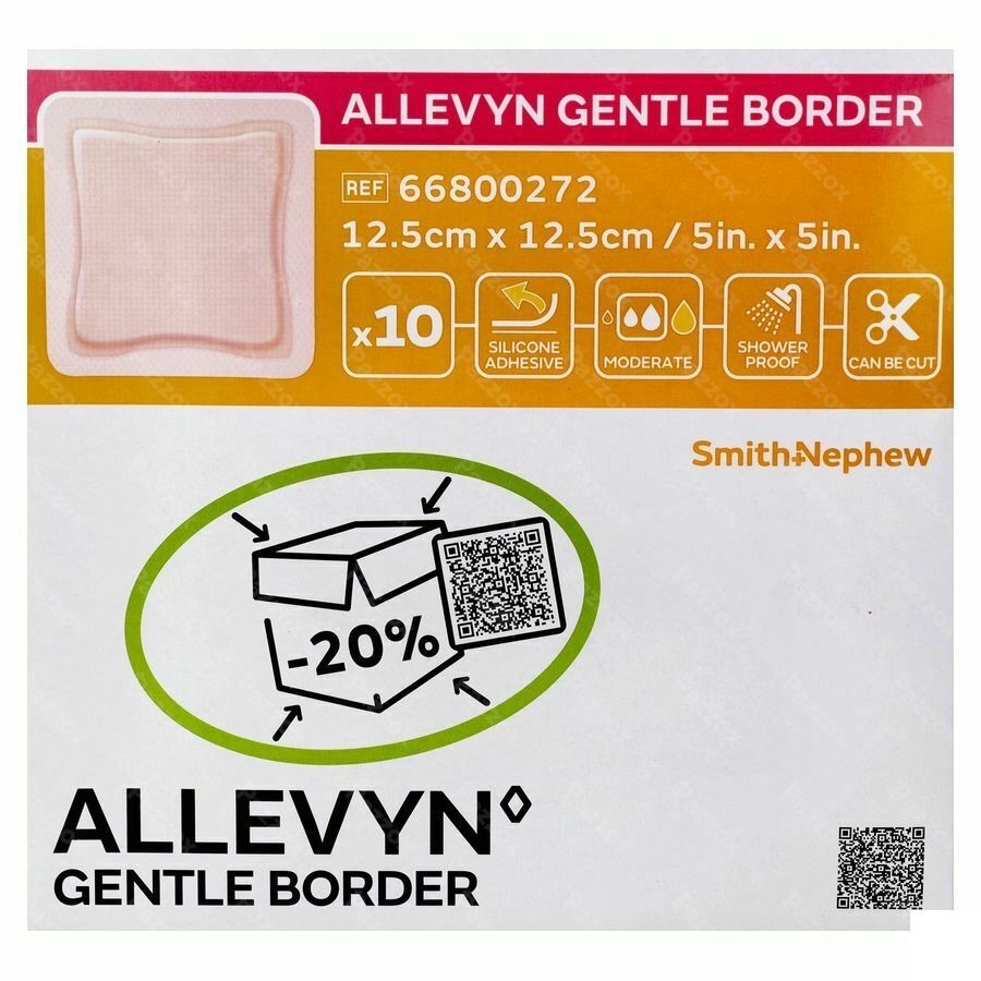 Allevyn Gentle Border Ster 12,5x12,5cm 10 66800272