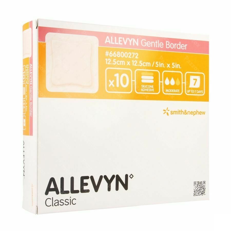 Allevyn Gentle Border Ster 12,5x12,5cm 10 66800272