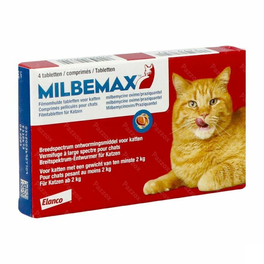 Milbemax Chats Tabl Pell Blister 2x2