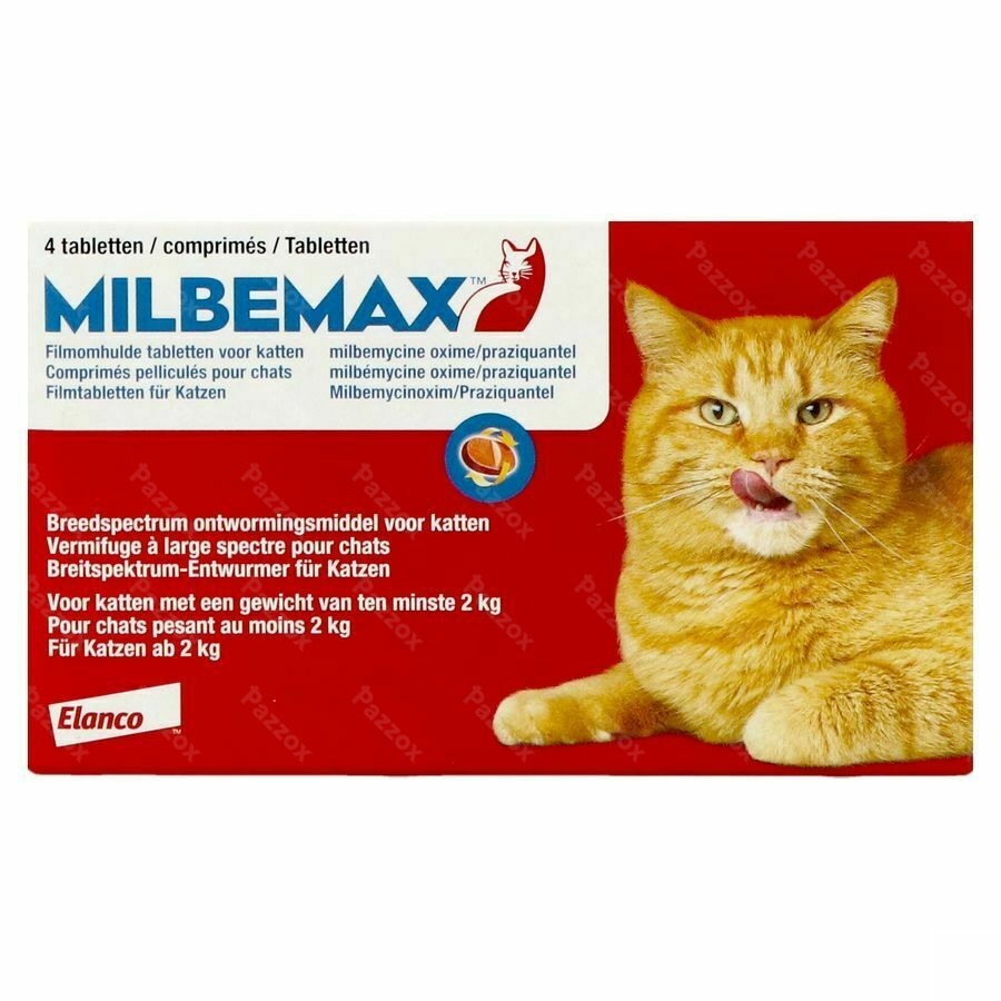 Milbemax Chats Tabl Pell Blister 2x2