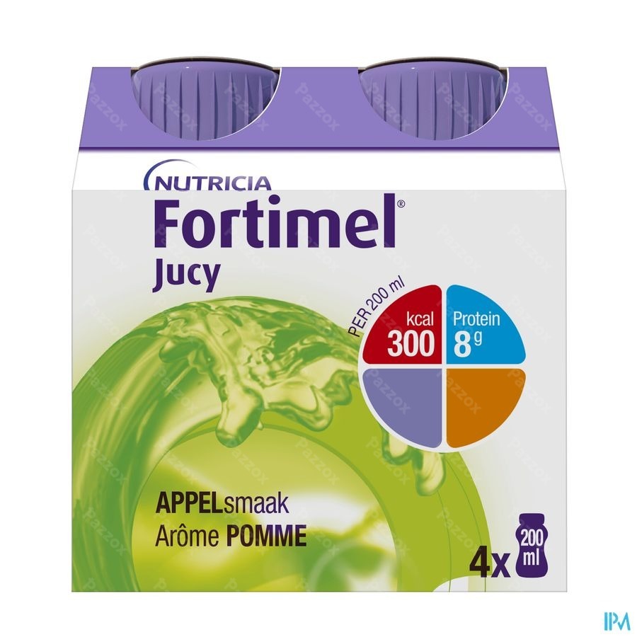 Fortimel Jucy Arome Pomme Bouteilles 4x200ml 