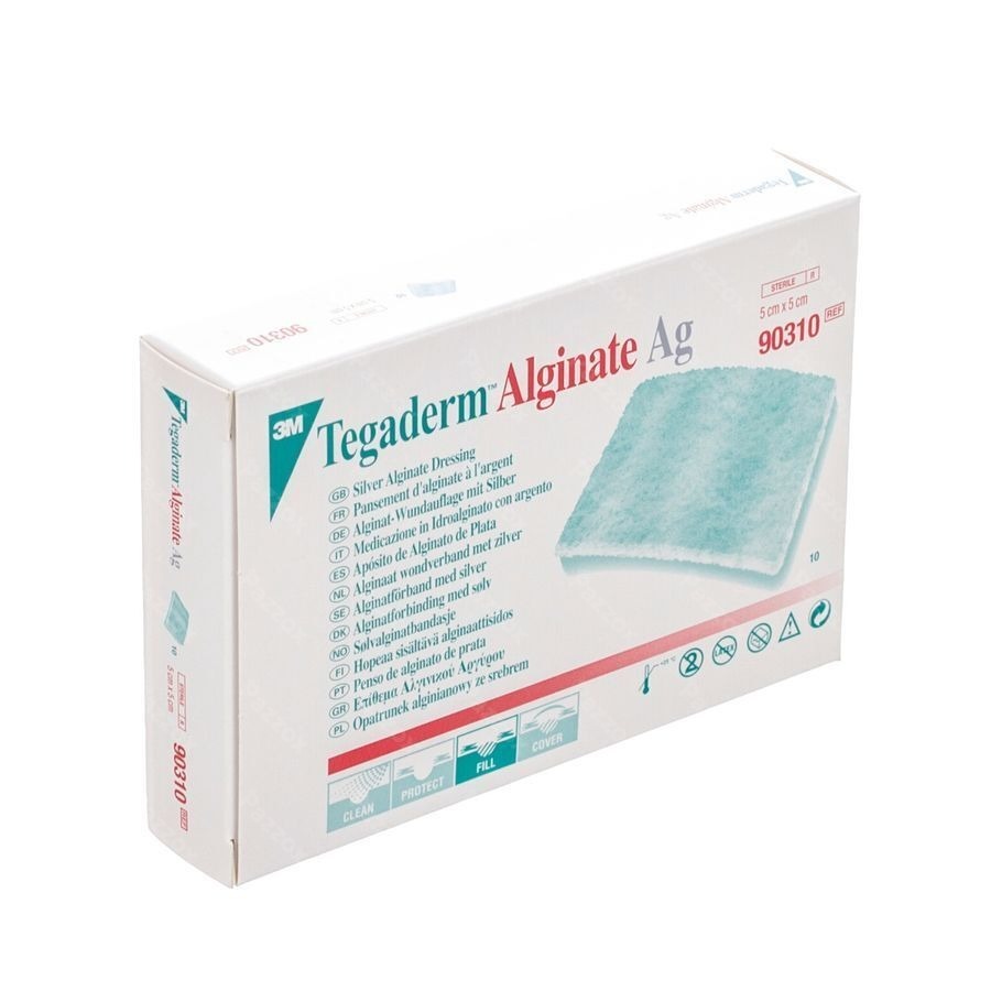 Tegaderm Alginate Ag 5cmx 5cm 10 90310