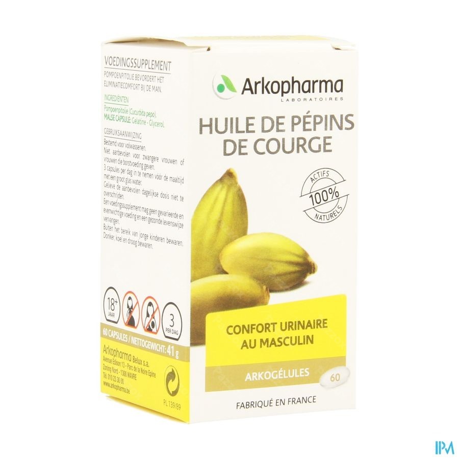 Arkogelules Huile De Pepins De Courge Caps 60