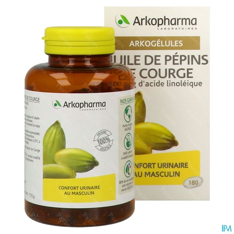 Akopharma Arkogelules Huile De Pepins De Courge 180 Gélules