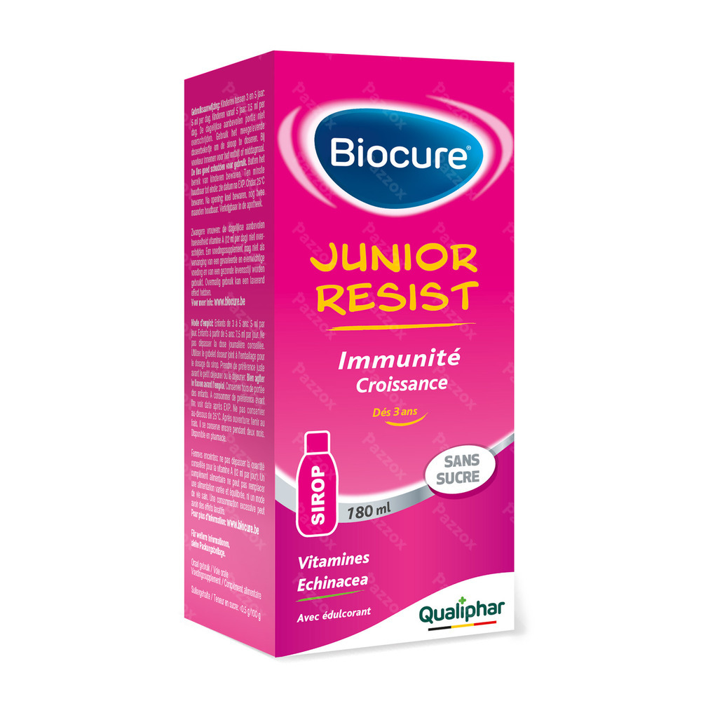Biocure Junior Sirop Sans Sucre 180ml